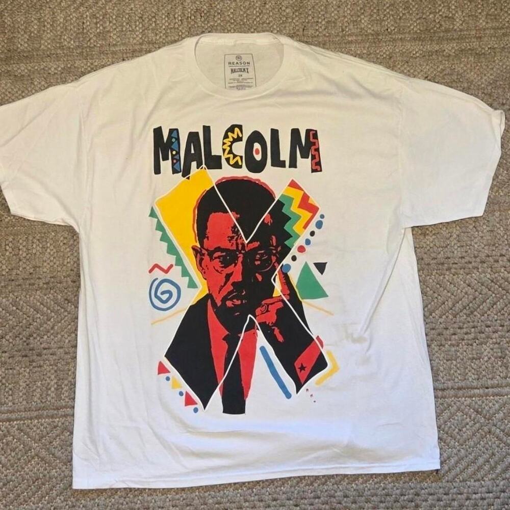 Reason Malcolm X Graphic T-Shirt White 2XL Limited Edition Tee NWOT
